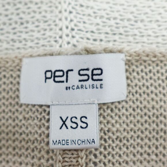 Womens Linen Open Front Duster Cardigan 2XS Brown Metallic Long Lagenlook Kimono - Picture 2 of 15